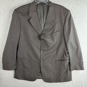 Vito Rufolo Angelico Suit Jacket Mens 44R Gray Check Super 100 Wool Italy